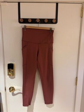 Mia West High-Rise Pocket Leggings in Rose Brown